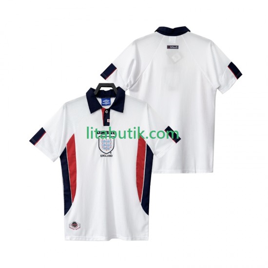 England Retro Män Hemma Fotbollströja 1998 Kortärmad