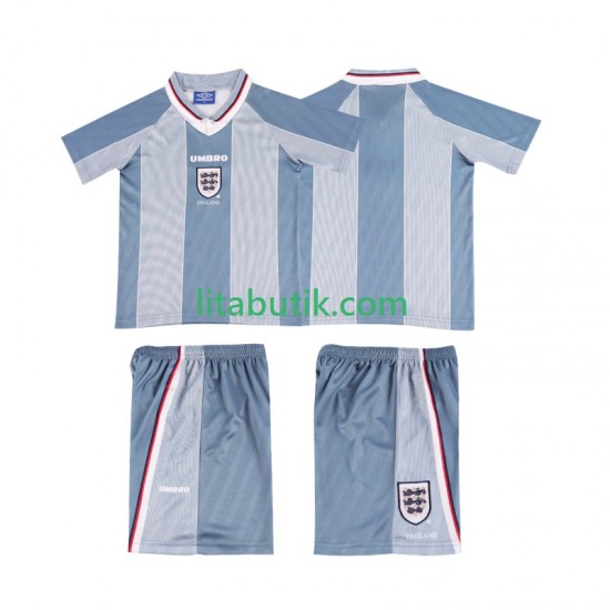 England 1996 Retro Barn Borta Fotbollströja Kortärmad
