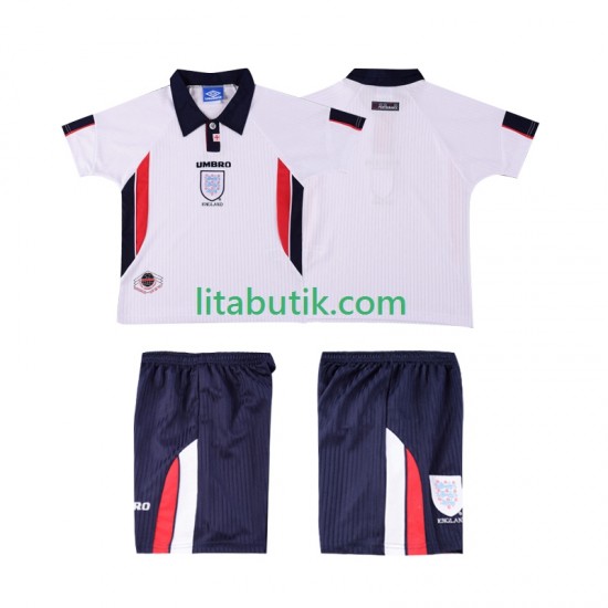 England Retro Barn Hemma Fotbollströja 1998 Kortärmad