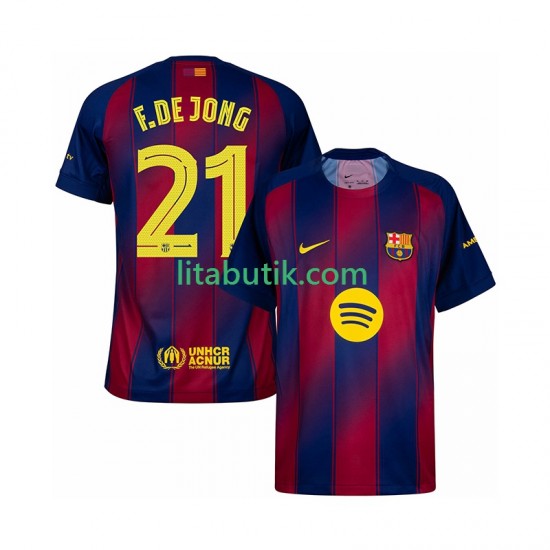 FC Barcelona Frenkie de Jong 21 Champions League Män Hemma Fotbollströja 2025-2026 Kortärmad