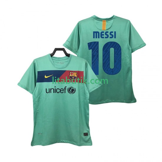 FC Barcelona Lionel Messi 10 Retro Män Borta Fotbollströja 2011 2010 Kortärmad
