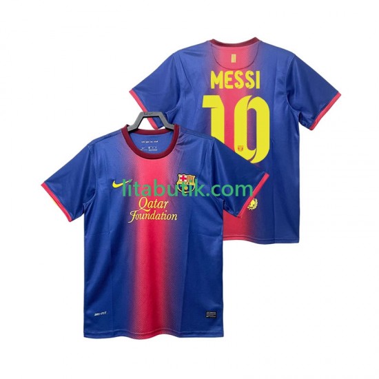 FC Barcelona Lionel Messi 10 2012 2013 Retro Män Hemma Fotbollströja Kortärmad