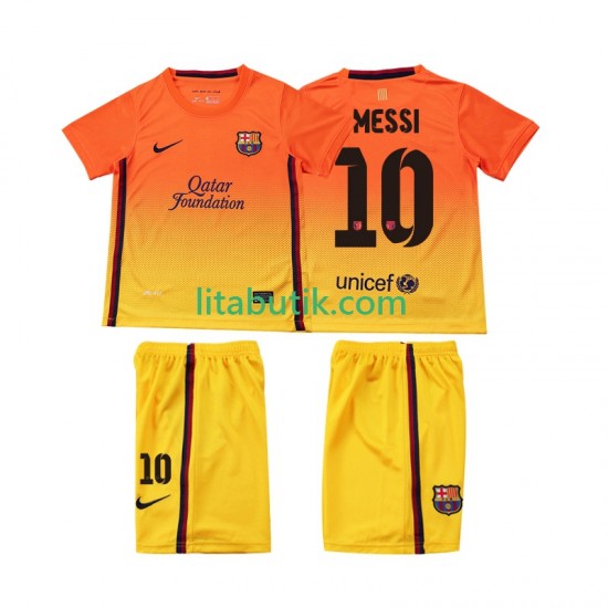 FC Barcelona Lionel Messi 10 2012 2013 Retro Barn Borta Fotbollströja Kortärmad