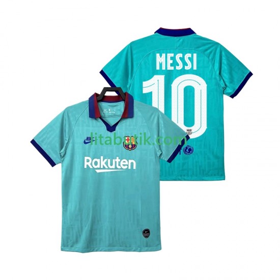 FC Barcelona Lionel Messi 10 2019 2020 Retro Män Tredje Fotbollströja Kortärmad