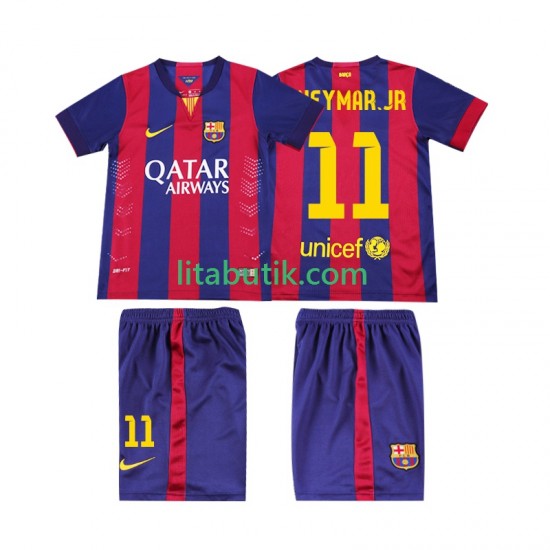FC Barcelona Neymar JR 11 2014 2015 Retro Barn Hemma Fotbollströja Kortärmad
