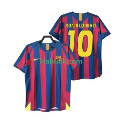 FC Barcelona RONALDINHO 10 2005 Retro Män Hemma Fotbollströja 2006 Kortärmad