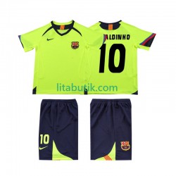 FC Barcelona RONALDINHO 10 2005 Retro Barn Borta Fotbollströja 2006 Kortärmad