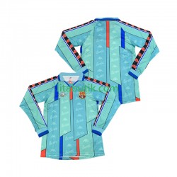 FC Barcelona 1996 1997 Retro Män Borta Fotbollströja Långärmad FC Barcelona 1996 1997 Retro Män Borta Fotbollströja Långärmad