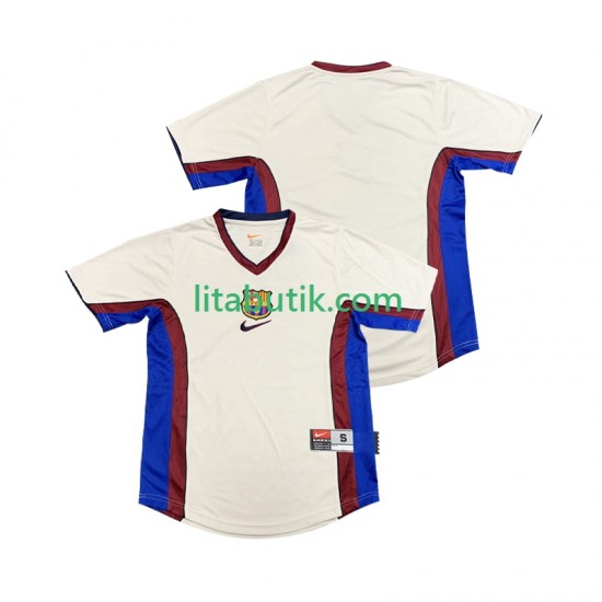 FC Barcelona Retro Män Borta Fotbollströja 1998 1999 Kortärmad