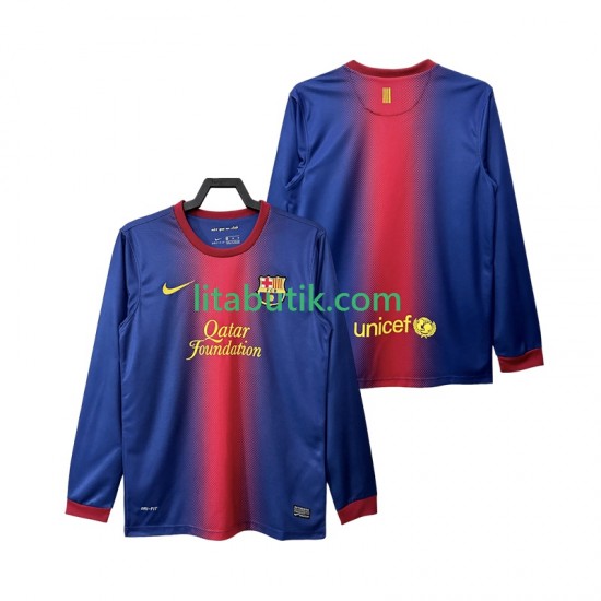 FC Barcelona 2012 2013 Retro Män Hemma Fotbollströja Långärmad