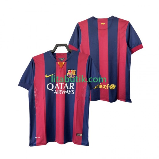 FC Barcelona 2014 2015 Retro Män Hemma Fotbollströja Kortärmad