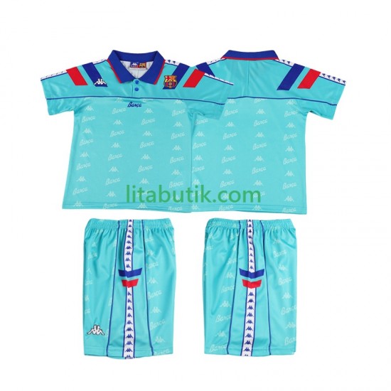 FC Barcelona 1992 1995 Retro Barn Borta Fotbollströja Kortärmad