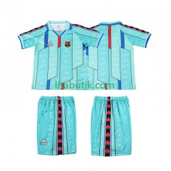 FC Barcelona 1996 1997 Retro Barn Borta Fotbollströja Kortärmad FC Barcelona 1996 1997 Retro Barn Borta Fotbollströja Kortärmad