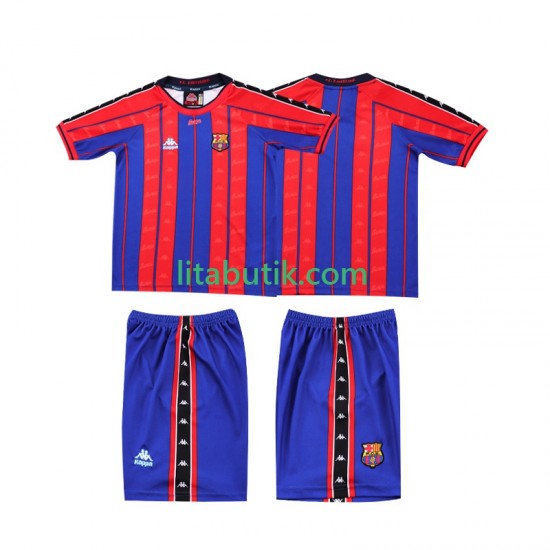 FC Barcelona 1997 Retro Barn Hemma Fotbollströja 1998 Kortärmad