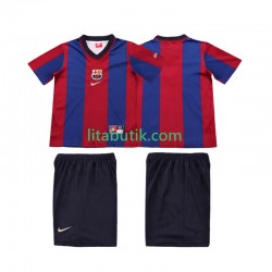 FC Barcelona Retro Barn Hemma Fotbollströja 1998 1999 Kortärmad