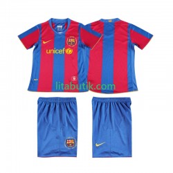FC Barcelona 2007 Retro Barn Hemma Fotbollströja 2008 Kortärmad FC Barcelona 2007 Retro Barn Hemma Fotbollströja 2008 Kortärmad