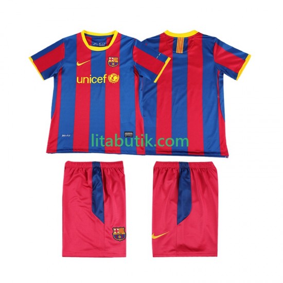 FC Barcelona Retro Barn Hemma Fotbollströja 2011 2010 Kortärmad