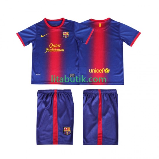 FC Barcelona 2012 2013 Retro Barn Hemma Fotbollströja Kortärmad