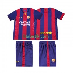FC Barcelona 2014 2015 Retro Barn Hemma Fotbollströja Kortärmad FC Barcelona 2014 2015 Retro Barn Hemma Fotbollströja Kortärmad