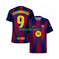 FC Barcelona Robert Lewandowski 9 Champions League Män Hemma Fotbollströja 2025-2026 Kortärmad