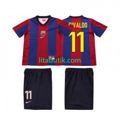 FC Barcelona Ronaldo 11 Retro Barn Hemma Fotbollströja 1998 1999 Kortärmad