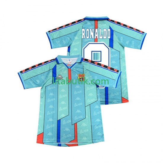 FC Barcelona Ronaldo 9 1996 1997 Retro Män Borta Fotbollströja Kortärmad