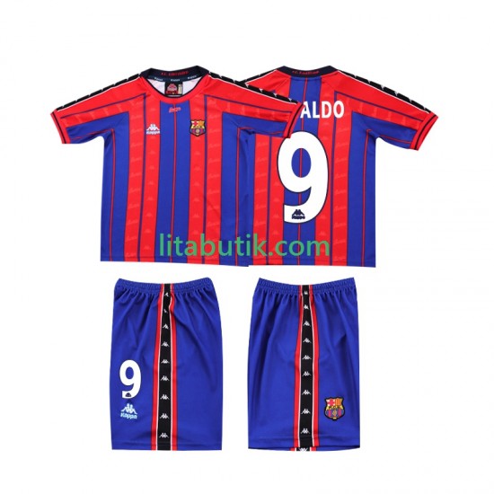 FC Barcelona Ronaldo 9 1997 Retro Barn Hemma Fotbollströja 1998 Kortärmad