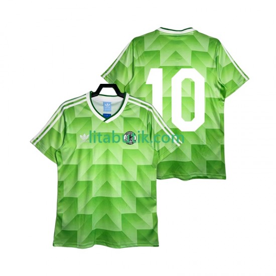 Tyskland 10 1990 Retro Män Borta Fotbollströja Kortärmad
