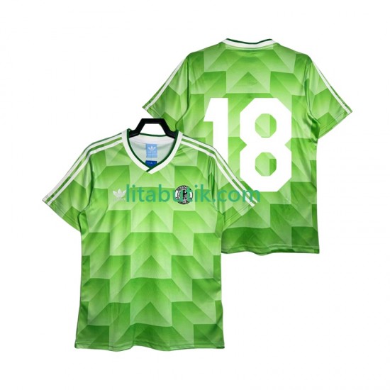 Tyskland 18 1990 Retro Män Borta Fotbollströja Kortärmad
