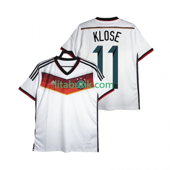 Tyskland Klose 11 2014 Retro Män Hemma Fotbollströja Kortärmad