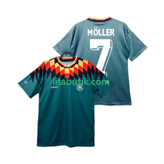 Tyskland MOLLER 7 1994 Retro Män Borta Fotbollströja Kortärmad