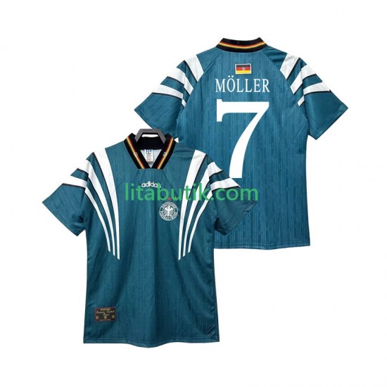 Tyskland MOLLER 7 1996 Retro Män Borta Fotbollströja Kortärmad