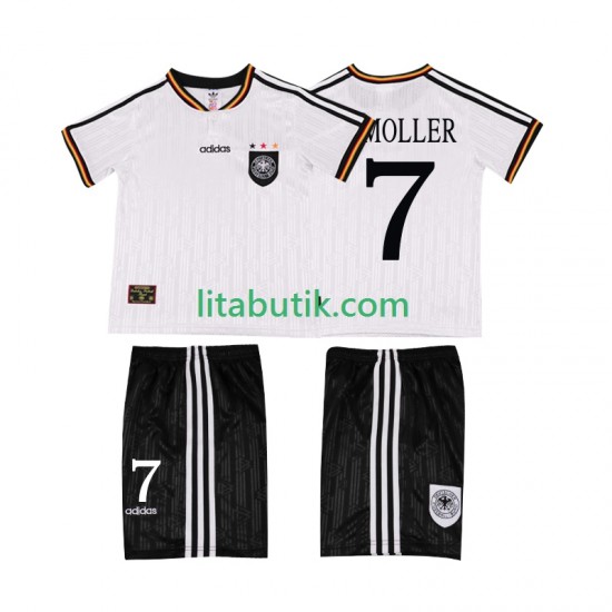 Tyskland Moller 7 1996 Retro Barn Hemma Fotbollströja Kortärmad