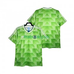 Tyskland 1990 Retro Män Borta Fotbollströja Kortärmad Tyskland 1990 Retro Män Borta Fotbollströja Kortärmad