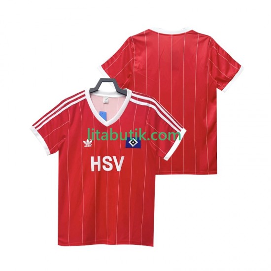 Hamburger SV 1983 1984 Retro Män Borta Fotbollströja Kortärmad