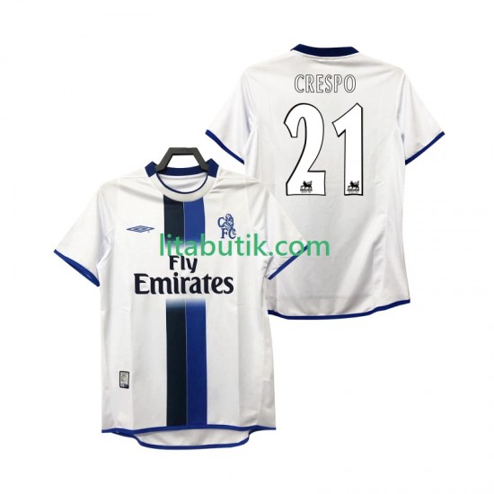 Inter Milan CRESPO 21 2003 Retro Män Borta Fotbollströja 2004 Kortärmad