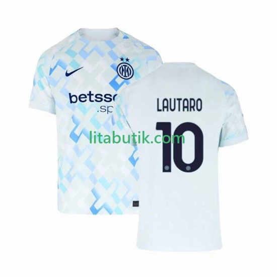 Inter Milan Lautaro Martinez 10 Män Borta Fotbollströja 2025-2026 Kortärmad