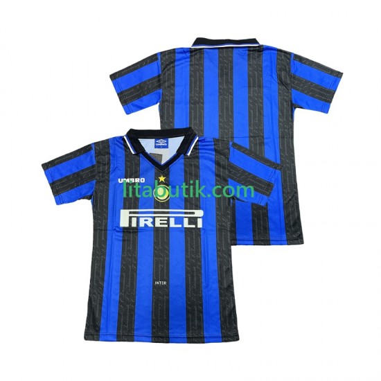 Inter Milan 1997 Retro Män Hemma Fotbollströja 1998 Kortärmad