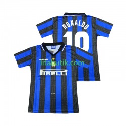 Inter Milan Ronaldo 10 1997 Retro Män Hemma Fotbollströja 1998 Kortärmad