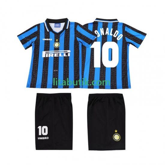 Inter Milan Ronaldo 10 1997 Retro Barn Hemma Fotbollströja 1998 Kortärmad