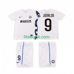 Inter Milan Ronaldo 9 Retro Barn Borta Fotbollströja 2011 2010 Kortärmad