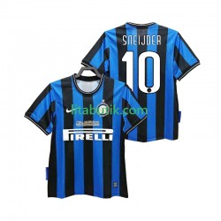 Inter Milan SNEIJDER 10 2009 Retro Män Hemma Fotbollströja 2010 Kortärmad