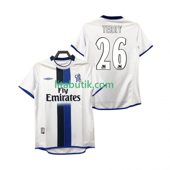 Inter Milan TERRY 26 2003 Retro Män Borta Fotbollströja 2004 Kortärmad