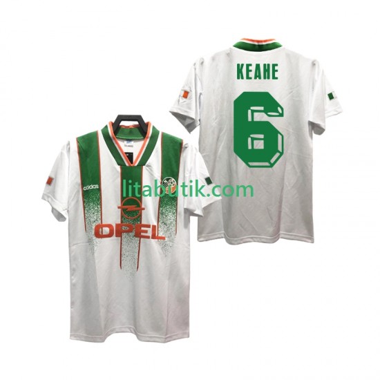 Irland KEAHE 6 1994 Retro Män Borta Fotbollströja Kortärmad
