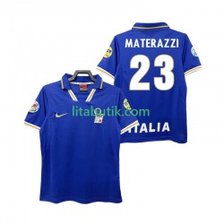 Italien MATERAZZI 23 1996 Retro Män Hemma Fotbollströja Kortärmad Italien MATERAZZI 23 1996 Retro Män Hemma Fotbollströja Kortärmad