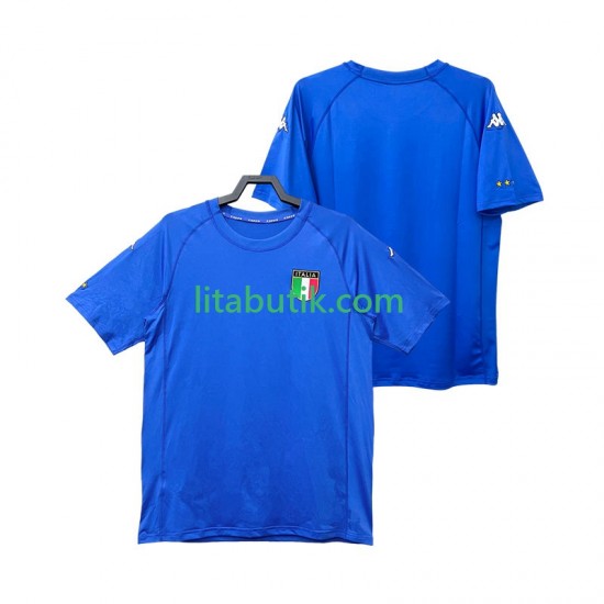 Italien 2000 Retro Män Hemma Fotbollströja Kortärmad