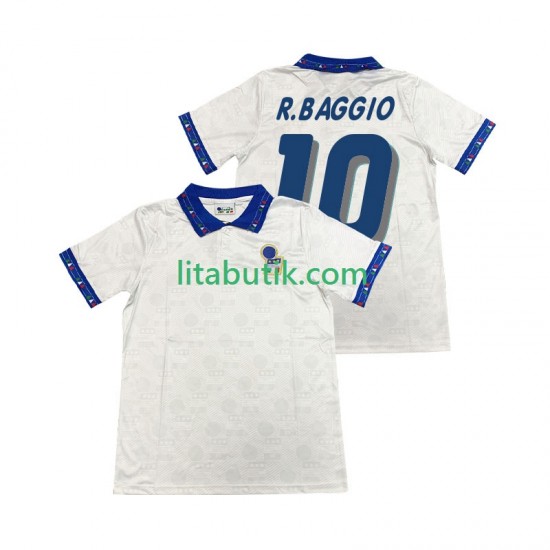 Italien Roberto Baggio 10 1994 Retro Män Borta Fotbollströja Kortärmad