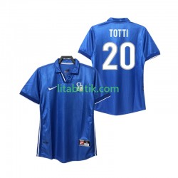 Italien Totti 20 Retro Män Hemma Fotbollströja 1998 Kortärmad Italien Totti 20 Retro Män Hemma Fotbollströja 1998 Kortärmad