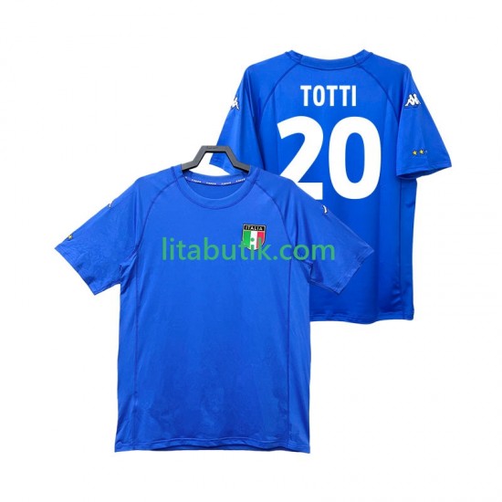 Italien Totti 20 2000 Retro Män Hemma Fotbollströja Kortärmad