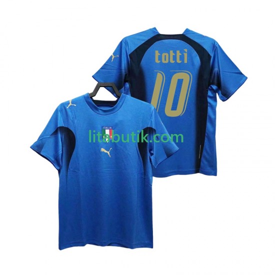 Italien Totti 20 Retro Män Hemma Fotbollströja 2006 Kortärmad